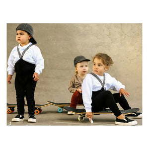 Silly Silas - Organic Cotton Patiska-Banded Knee-High Socks | Black