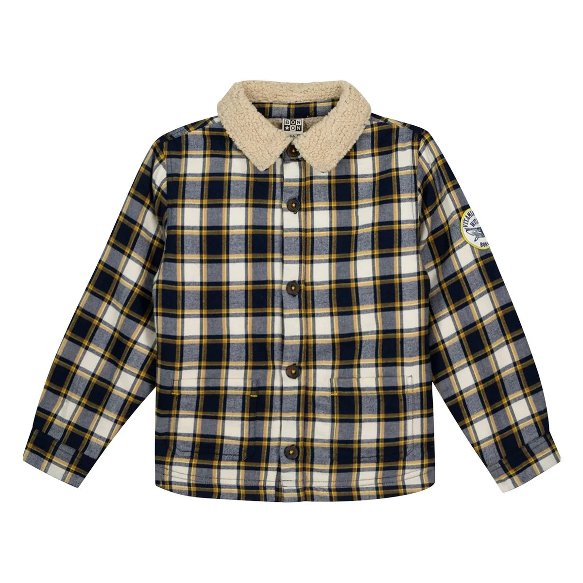 Bonton - Piloti Checkered Jacket | White
