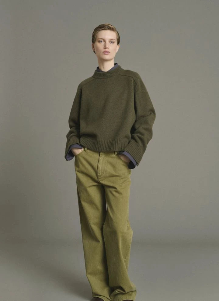 Soeur - Will Merino Wool Sweater | Marled Khaki