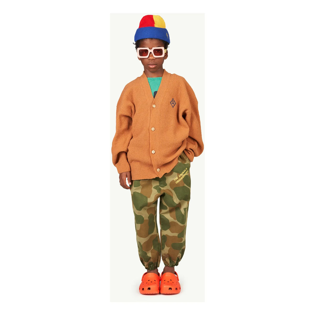 The Animals Observatory - Racoon Plain Cardigan | Camel