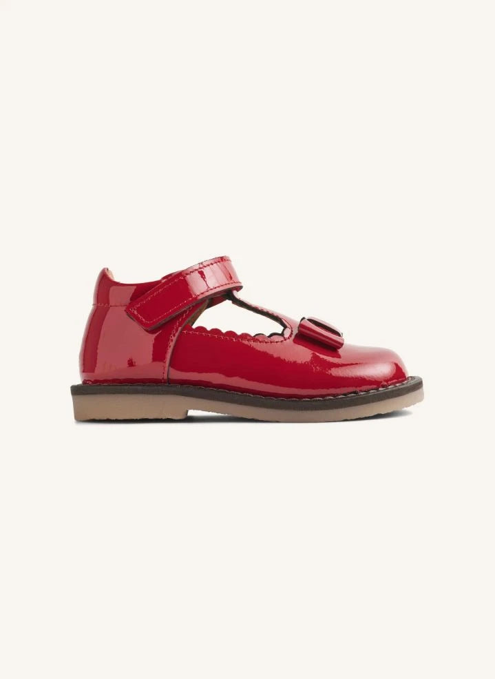 Wheat - Lucia Leather Mary Jane Sandal | Red