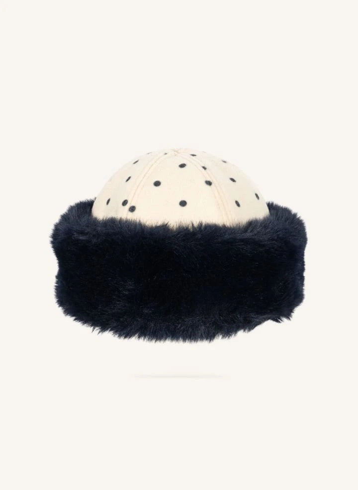 Konges Sløjd - Porsia Polka Dot Wool Bonnet | Ecru
