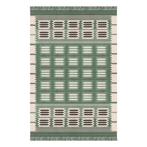 Layered - Röllakan Hilma Wool Rug | Green
