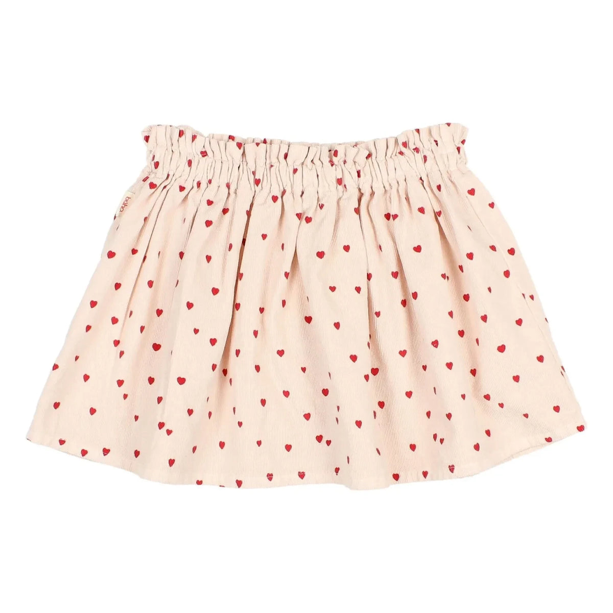 Búho - Mini Hearts Skirt | Pale Pink