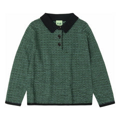 FUB - Merino wool polo shirt | Green