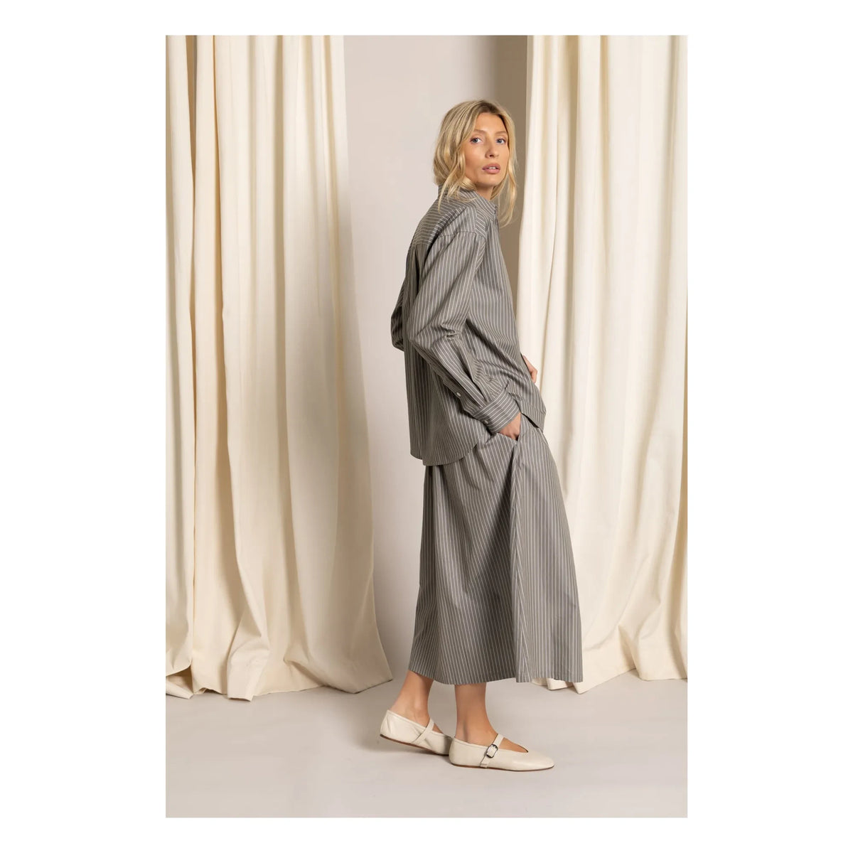 Smallable Woman - Cinnamon Striped Shirt | Gray