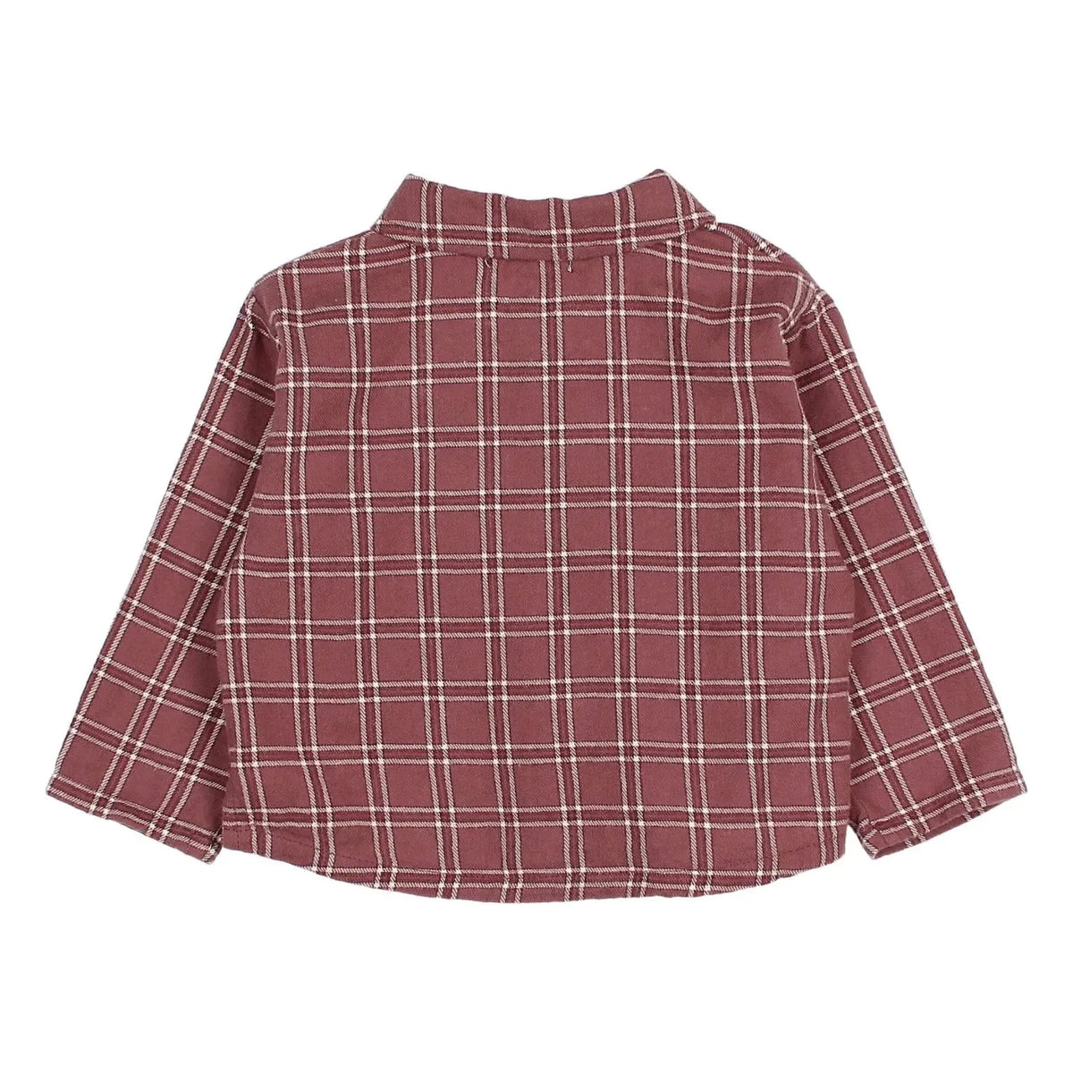Búho - Baby checkered shirt | Burgundy