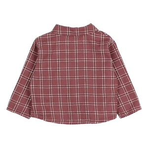 Búho - Baby checkered shirt | Burgundy