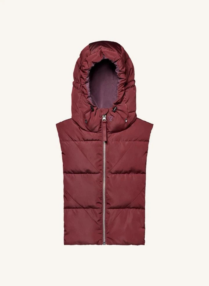 Fudoon - Reversible Hooded Padded Coat | Burgundy
