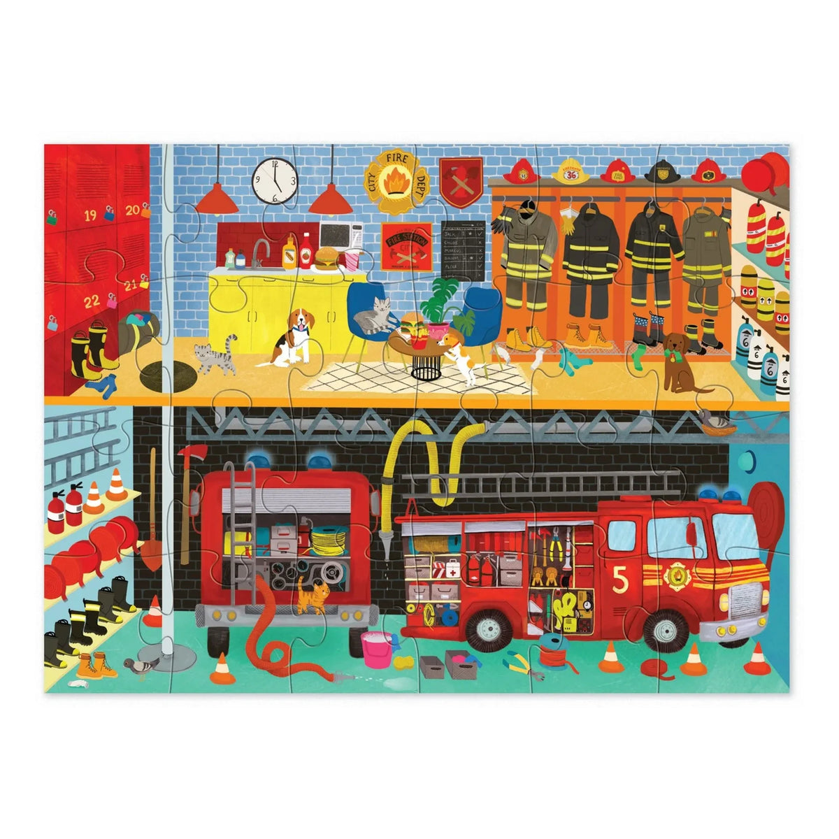 Crocodile Creek - Fire Station Puzzle - 24 Pieces