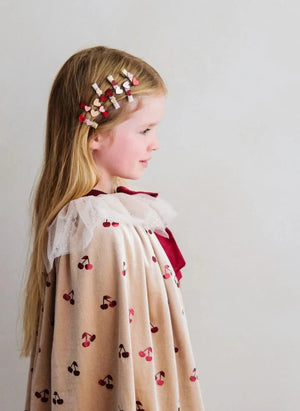 Mimi & Lula - Cape Cerises Velours | Beige