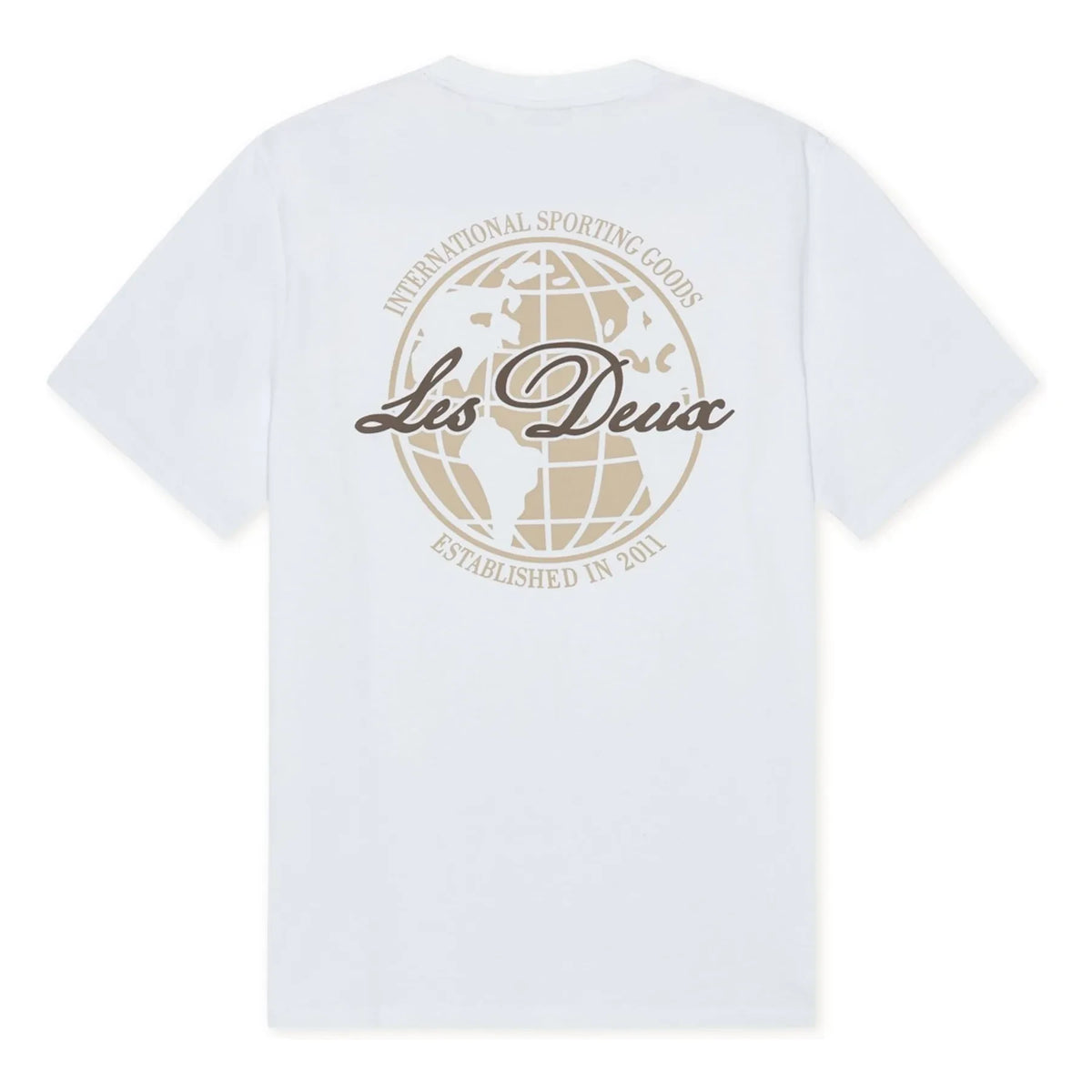 Les Deux - Ben Globe Organic Cotton T-Shirt | White