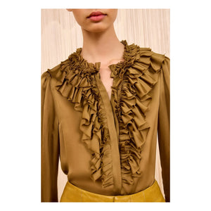 Ulla Johnson - Rouen Silk Blouse | Bronze
