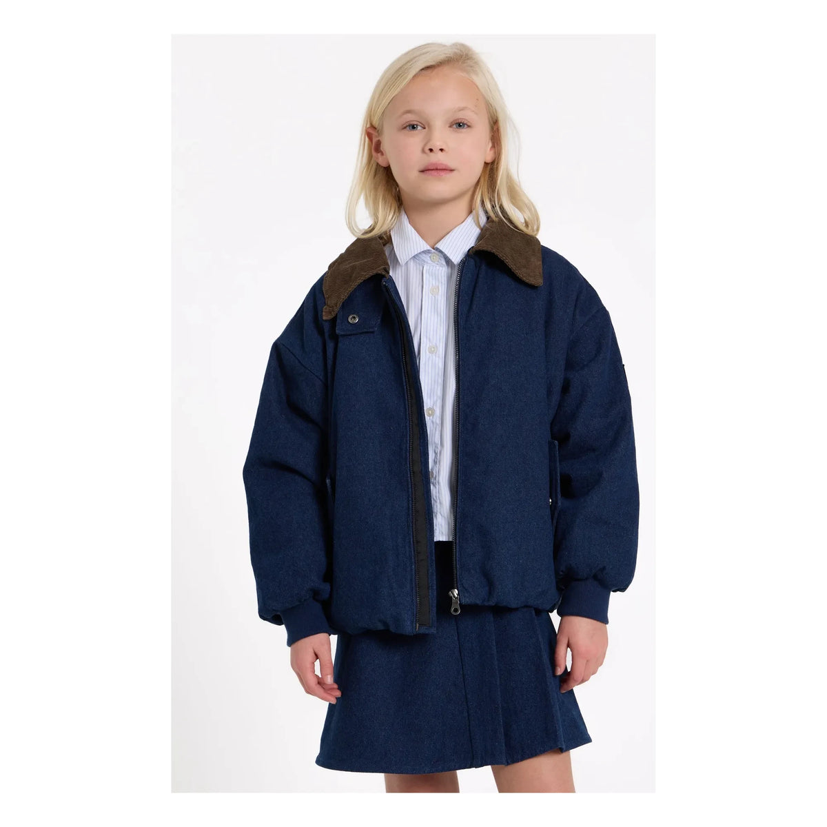Finger in the nose - Aria Denim Aviator Jacket | Denim gross