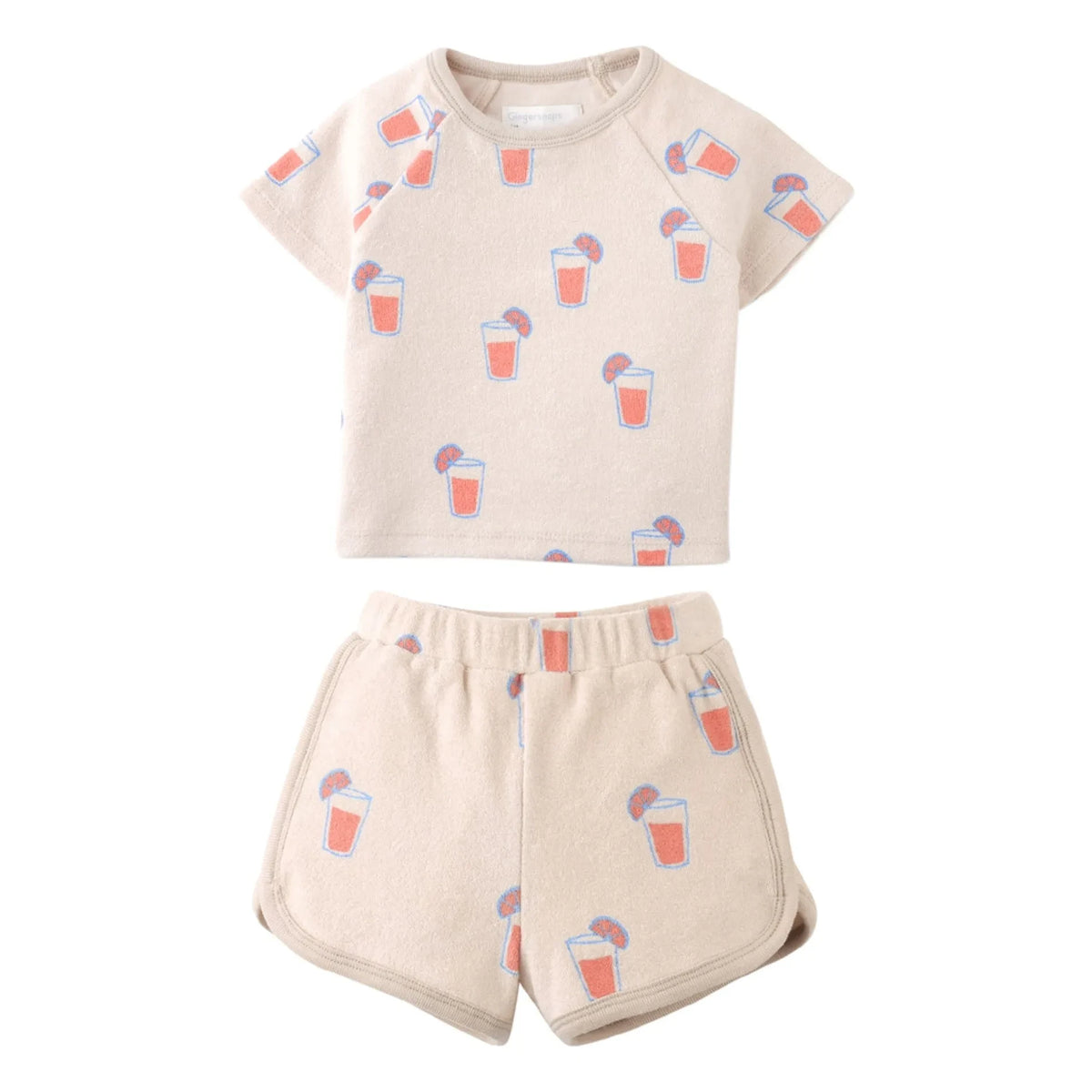 Gingersnaps - Matthew T-shirt and Shorts Set | Heather Beige