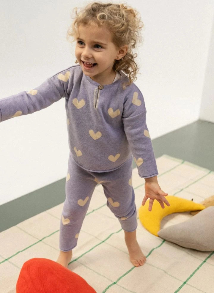 Bayiri - Amor Cœurs organic cotton pants | Lavender