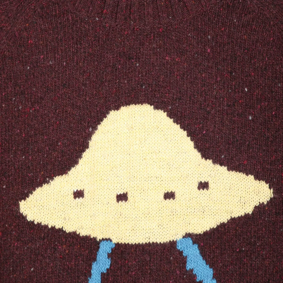 Bobo Choses - Pixel Wool Jacquard Sweater | Burgundy