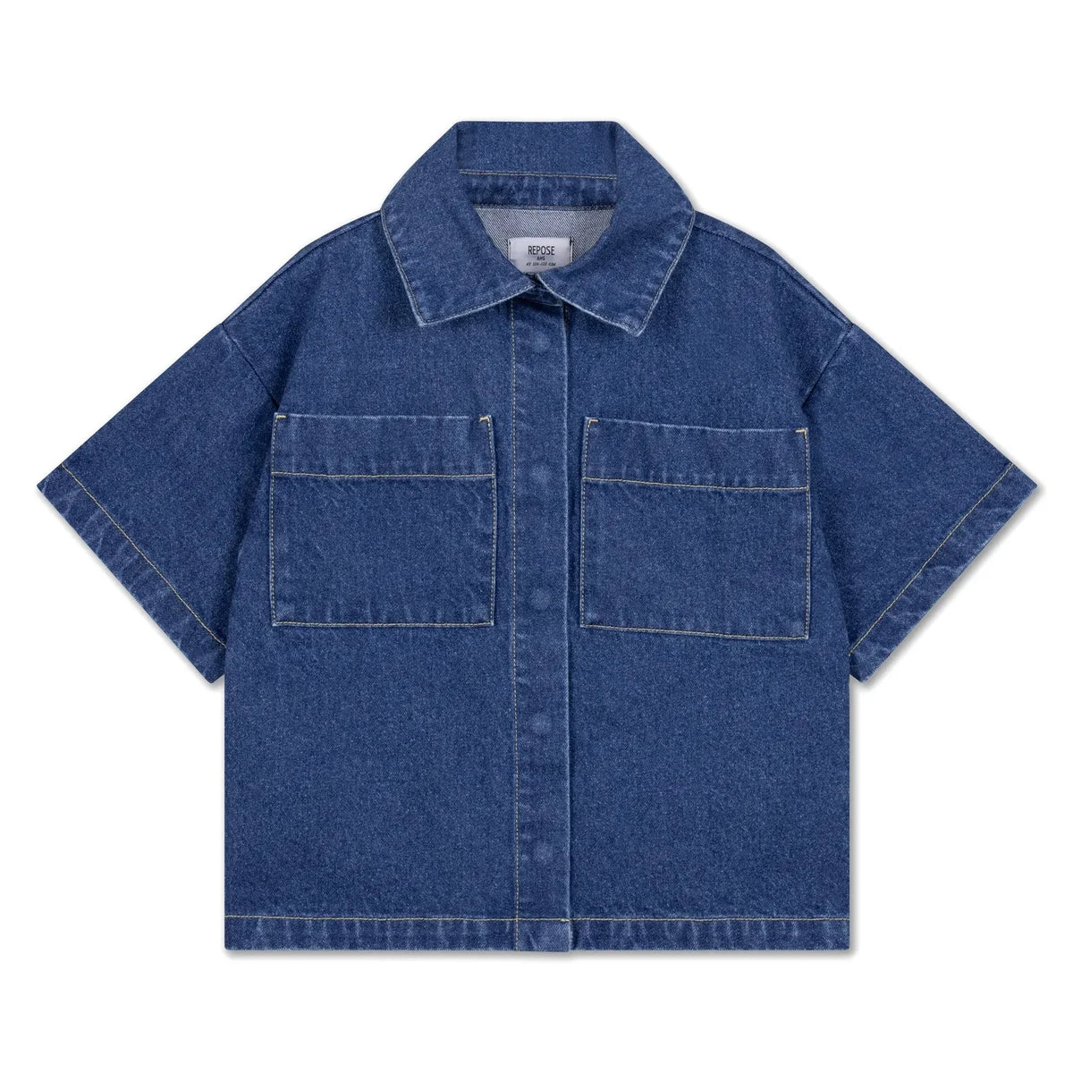 Repose AMS - Organic Cotton Denim Shirt | Blue