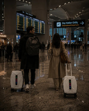 iPixi - Galaxy Voyager LED Screen Smart White Suitcase