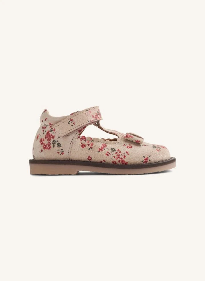 Wheat - Lucia Floral Swedish-Style Mary Jane Sandals | Pink