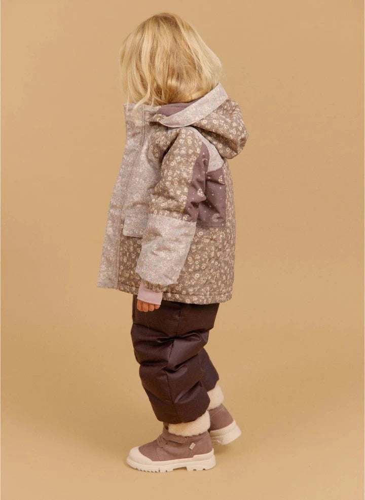 Wheat - Lausto Floral Parka Made from Recycled Fibers | Pale Pink