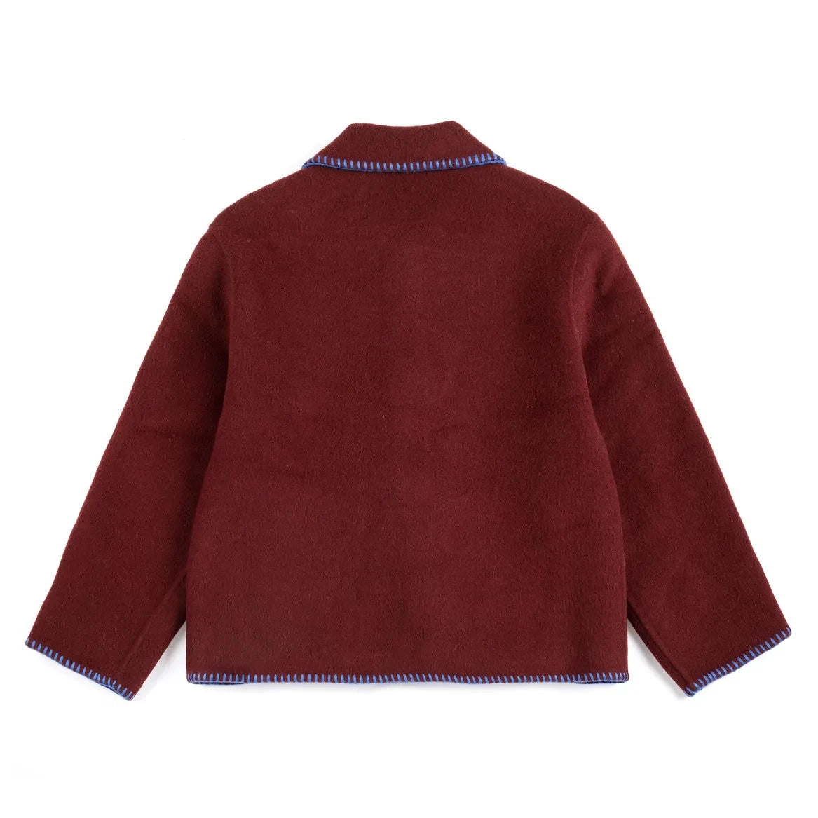 Bobo Choses - Wool Owl Coat | Burgundy