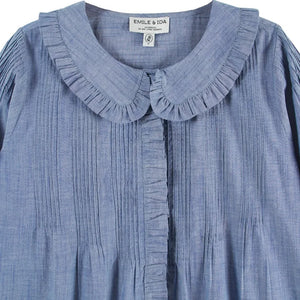 Emile et Ida - Ella Chambray Blouse | Blue