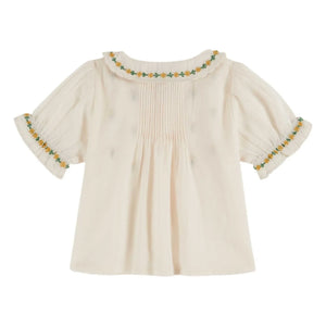Emile et Ida - Floral Embroidered Blouse | Cream