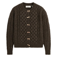 Skall Studio - Lennox Wool Cardigan | Dark Brown