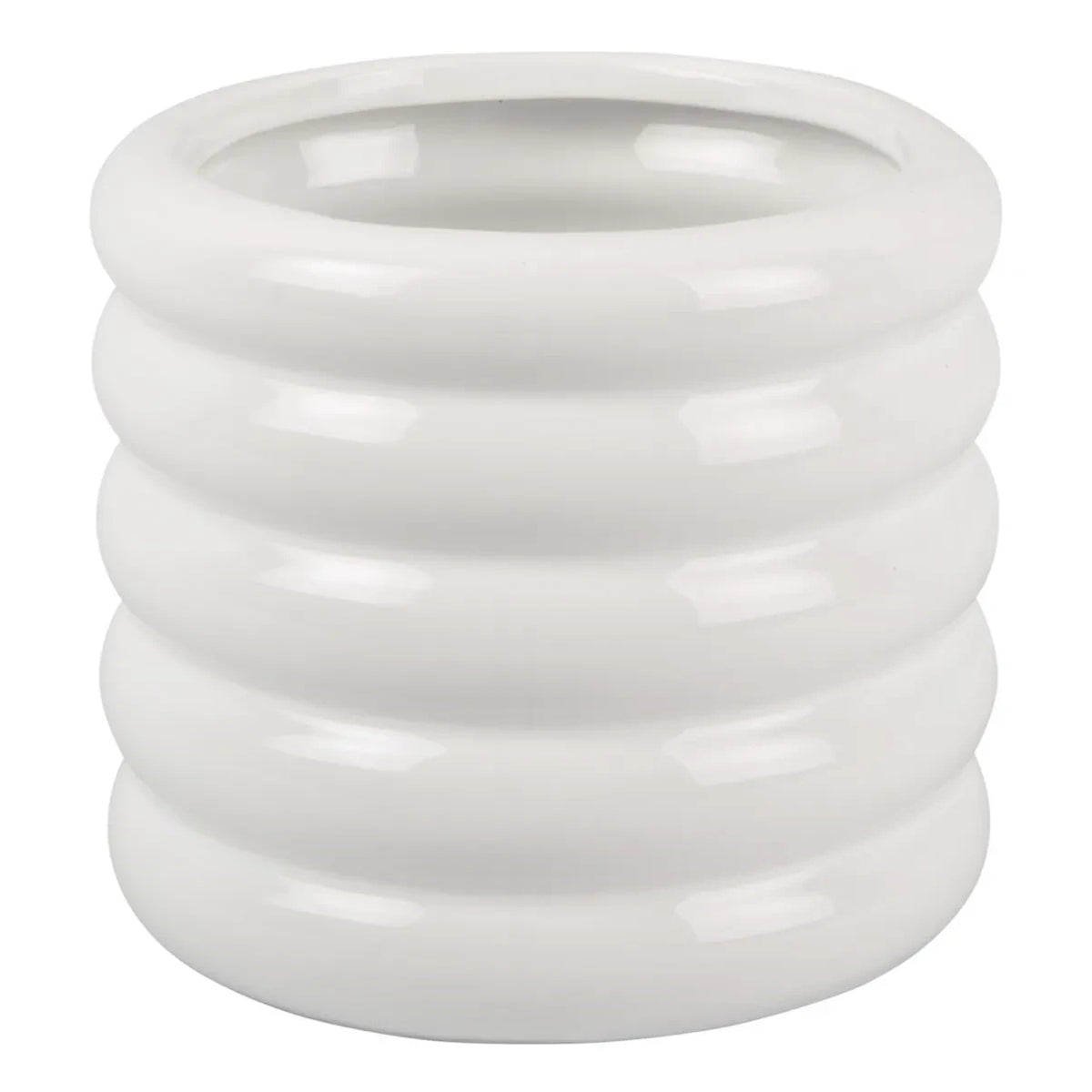 Present Time - Bobby Ceramic Flower Pot | White