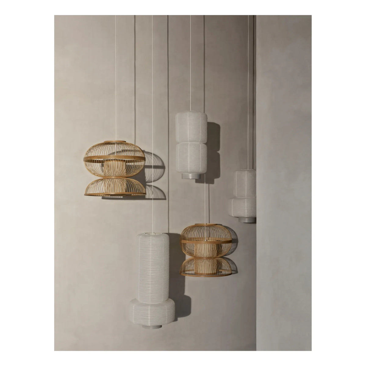 Broste Copenhagen - William Paper Pendant Lamp | White
