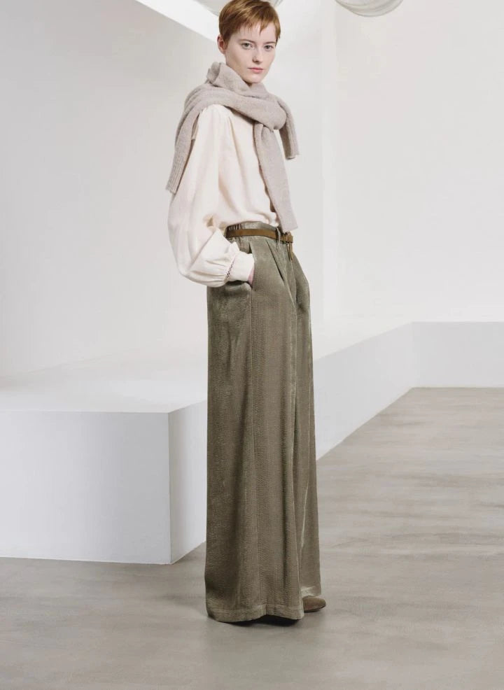 Pomandère - Pleated Trousers | Khaki