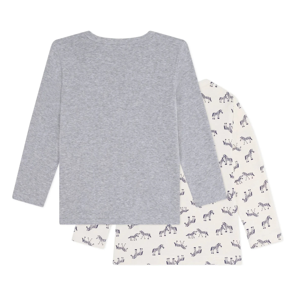 Petit Bateau - 2-Pack Zebra T-Shirt Set | Ecru