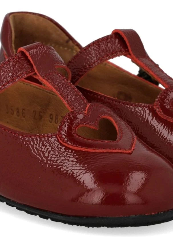Angulus - Patent T-Bar Flats Coeur | Cherry Red