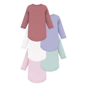 Petit Bateau - 5-Piece Petit Coeur Organic Cotton Bodysuit Set | Pink