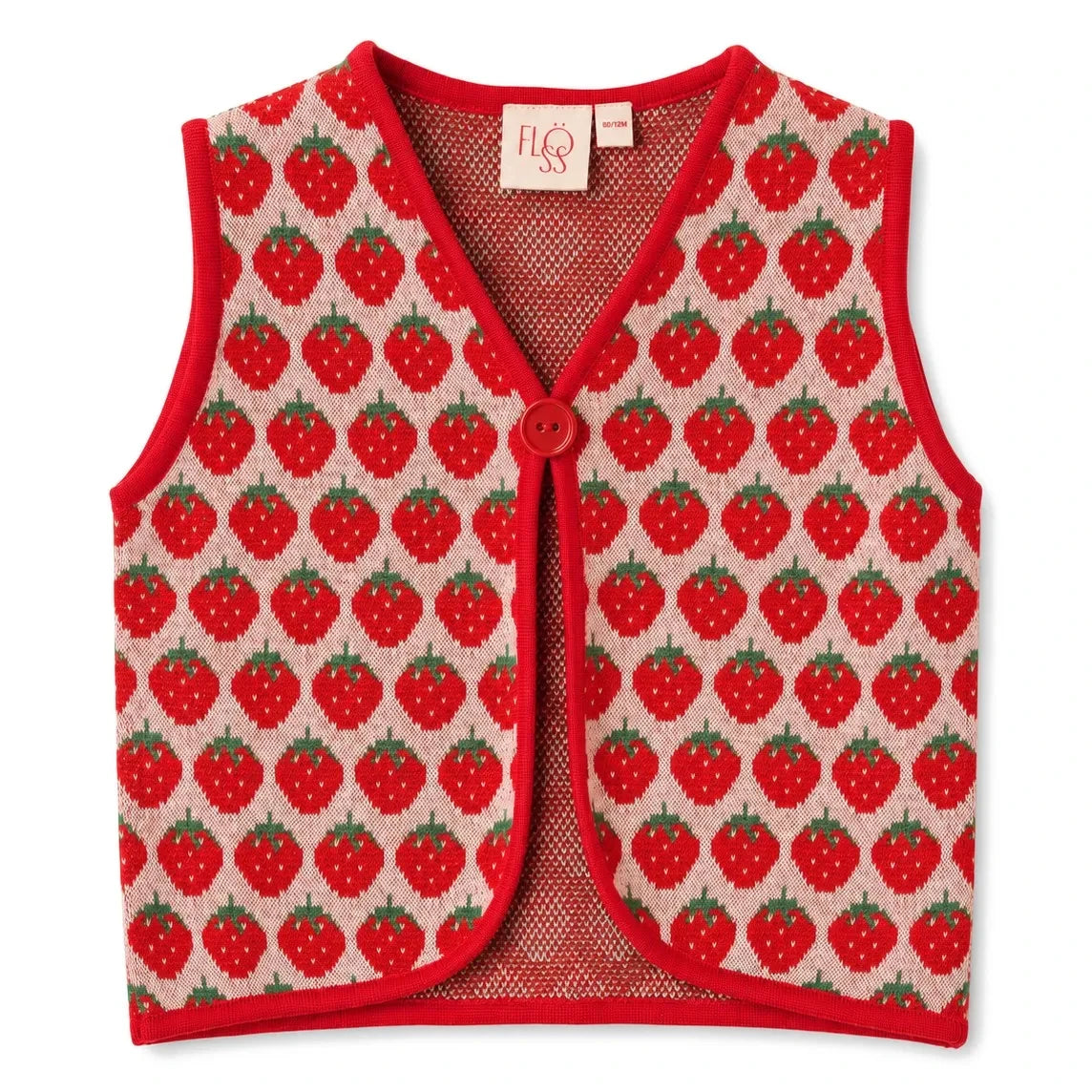 Flöss - Line Fraises Sleeveless Vest | Red