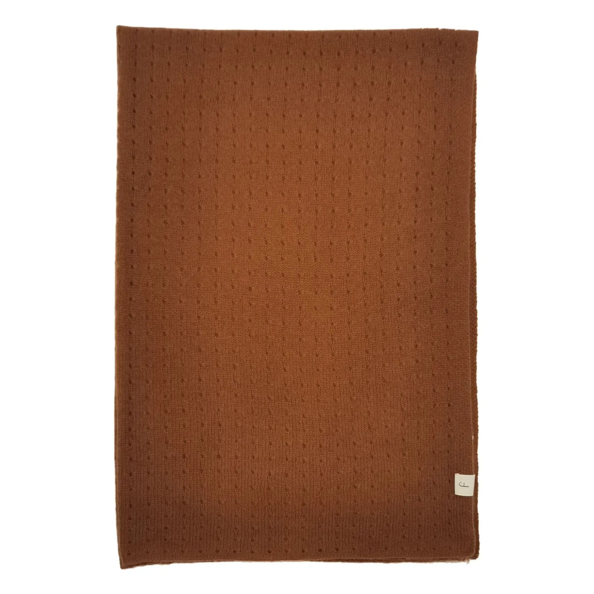 My Little Freckle - Organic Cashmere Pointelle Blanket | Brick Red