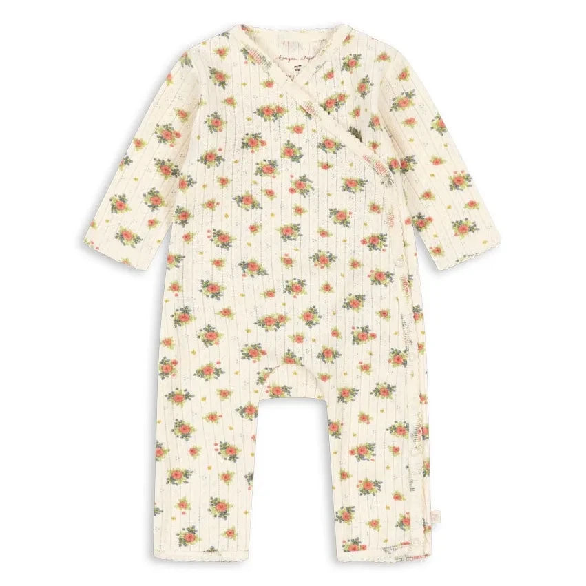 Konges Sløjd - Organic Cotton Minnie Floral Pointelle Romper | Off-White