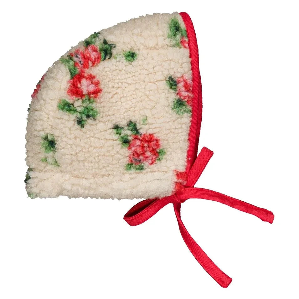 Hello Simone - Sherpa Style Léo Floral Beanie | Cream
