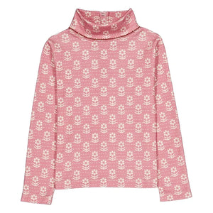 Hello Simone - Twiggy Floral Print Organic Cotton Turtleneck | Pink