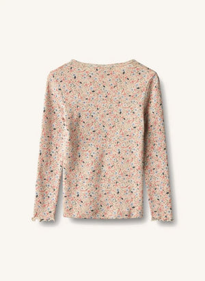 Wheat - Eja Fleuri Organic Cotton T-shirt | Light Pink
