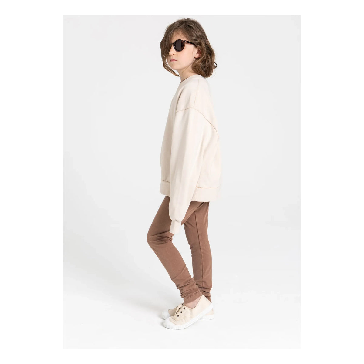 Smallable Kid - Lou Organic Cotton Leggings | Brown