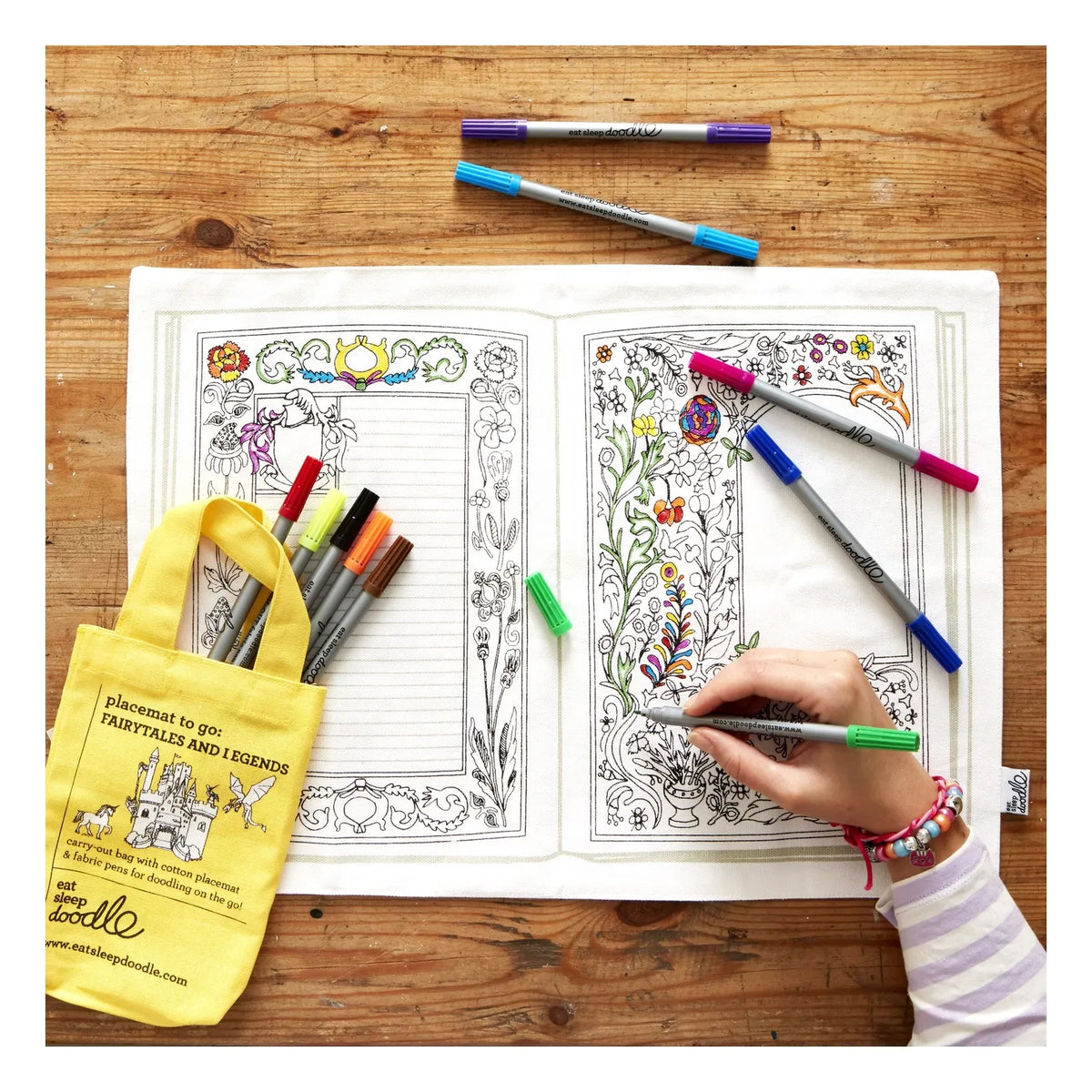 EatSleepDoodle - Fairy Tale Coloring Placemat