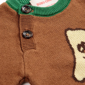 Bobo Choses - Organic Cotton Mushroom Sweater | Brown