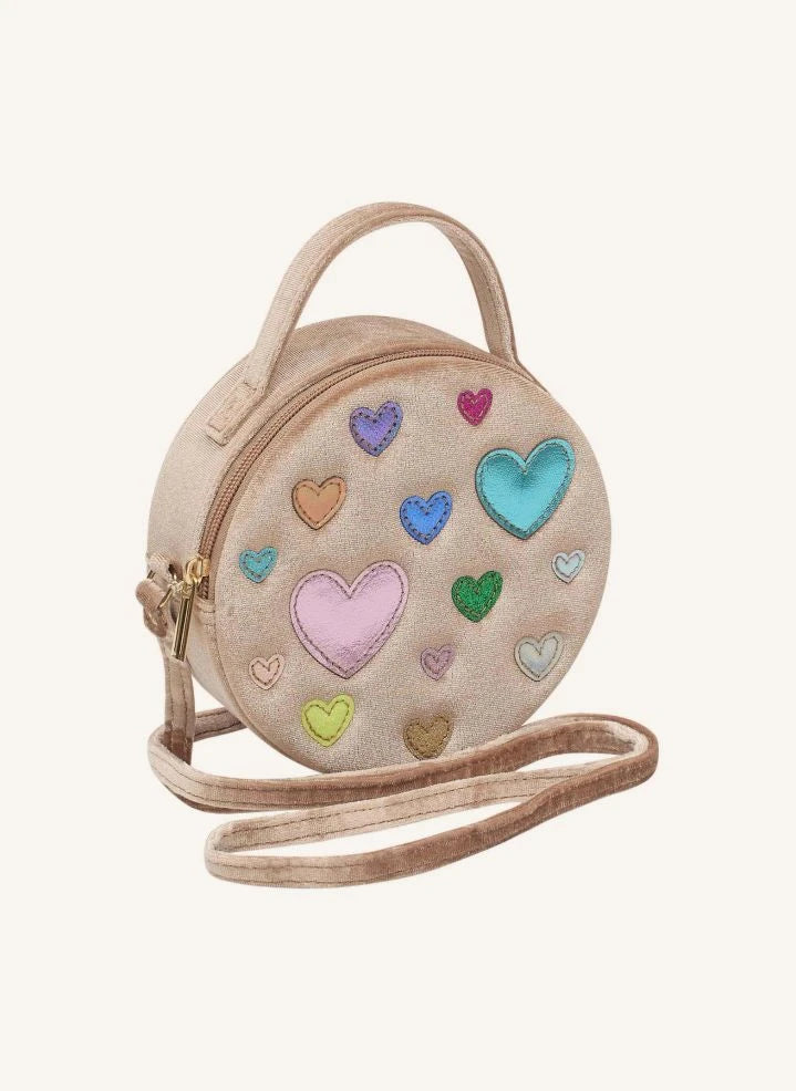 Mimi & Lula - Velvet Heart Bag | Pale Pink