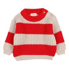 Búho - Red Striped Baby Sweater
