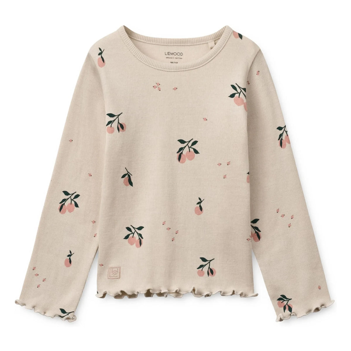 Liewood - Nieve Ribbed T-Shirt Peach Organic Cotton | Ecru