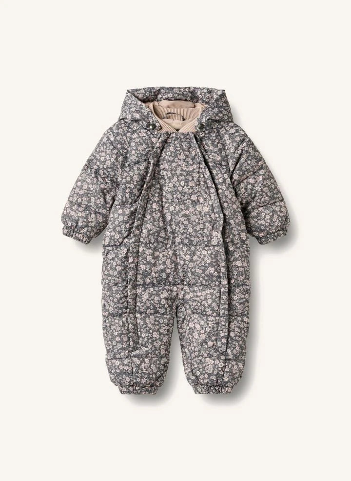 Wheat - Edem Quilted Floral Romper Made from Recycled Fibers | Pale Pink