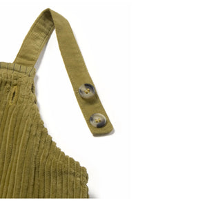Cozmo - Dax organic cotton velvet overalls | Light green
