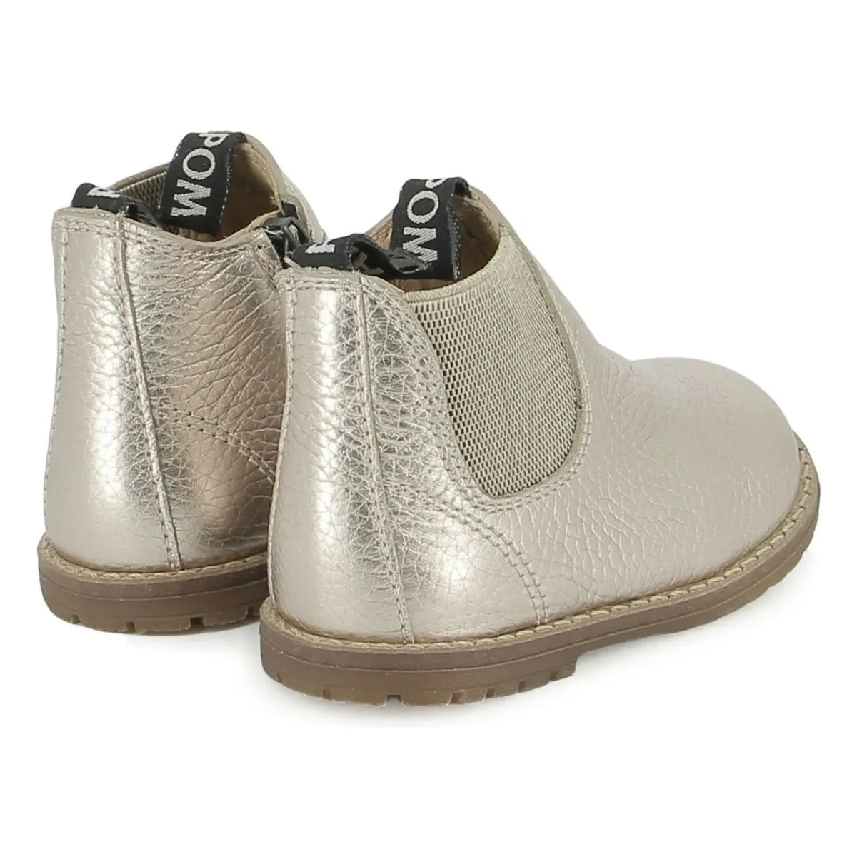 Pom d'Api - Bob Jod Zippered Grain Leather Ankle Boots | Gold